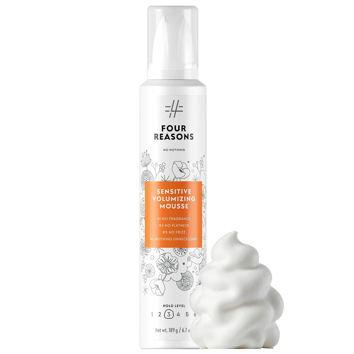 No nothing Strong Mousse for Fine Hair, Fragrance-Free, 6.8 oz