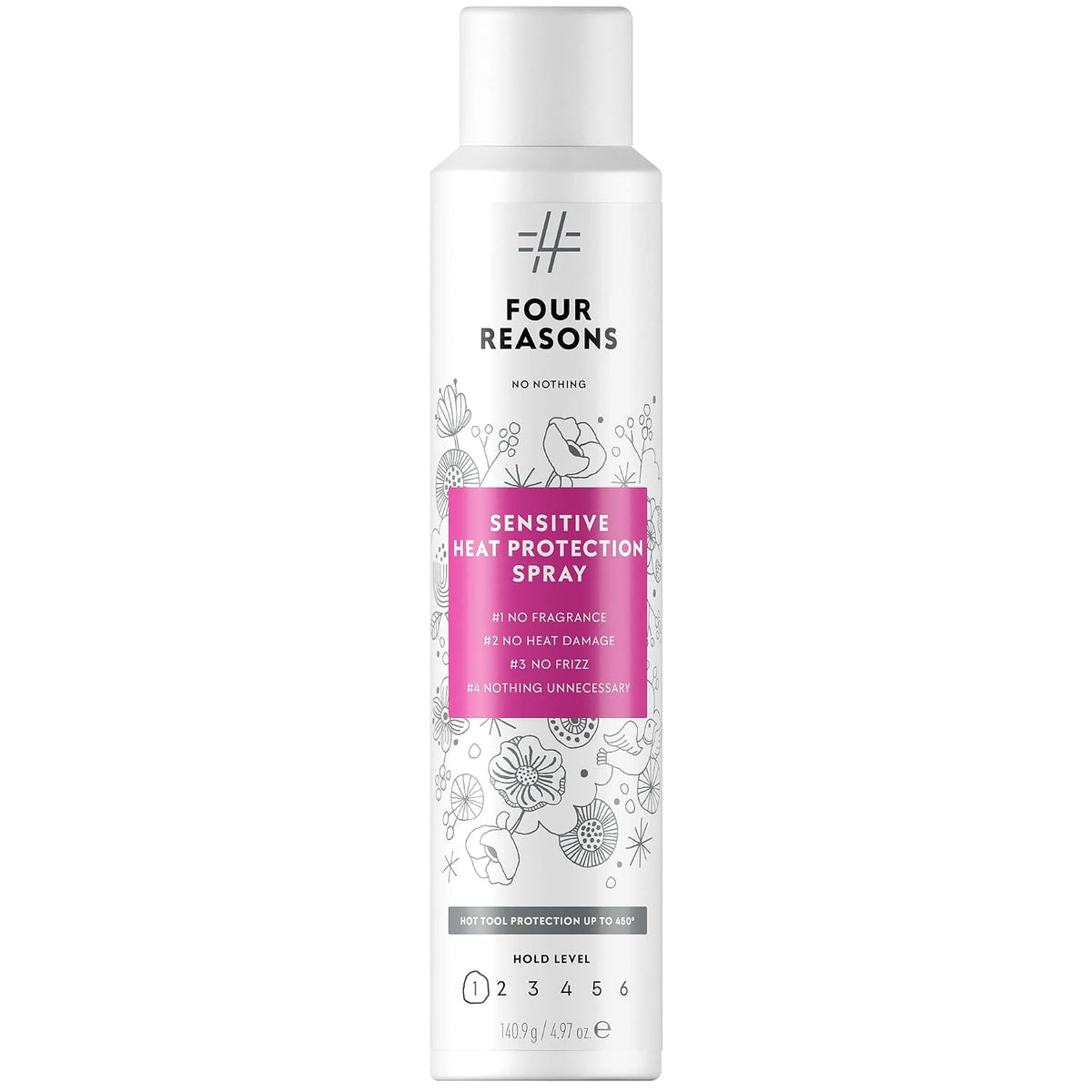 No nothing Heat Protection Spray for Hair – Fragrance Free, 4.97 oz