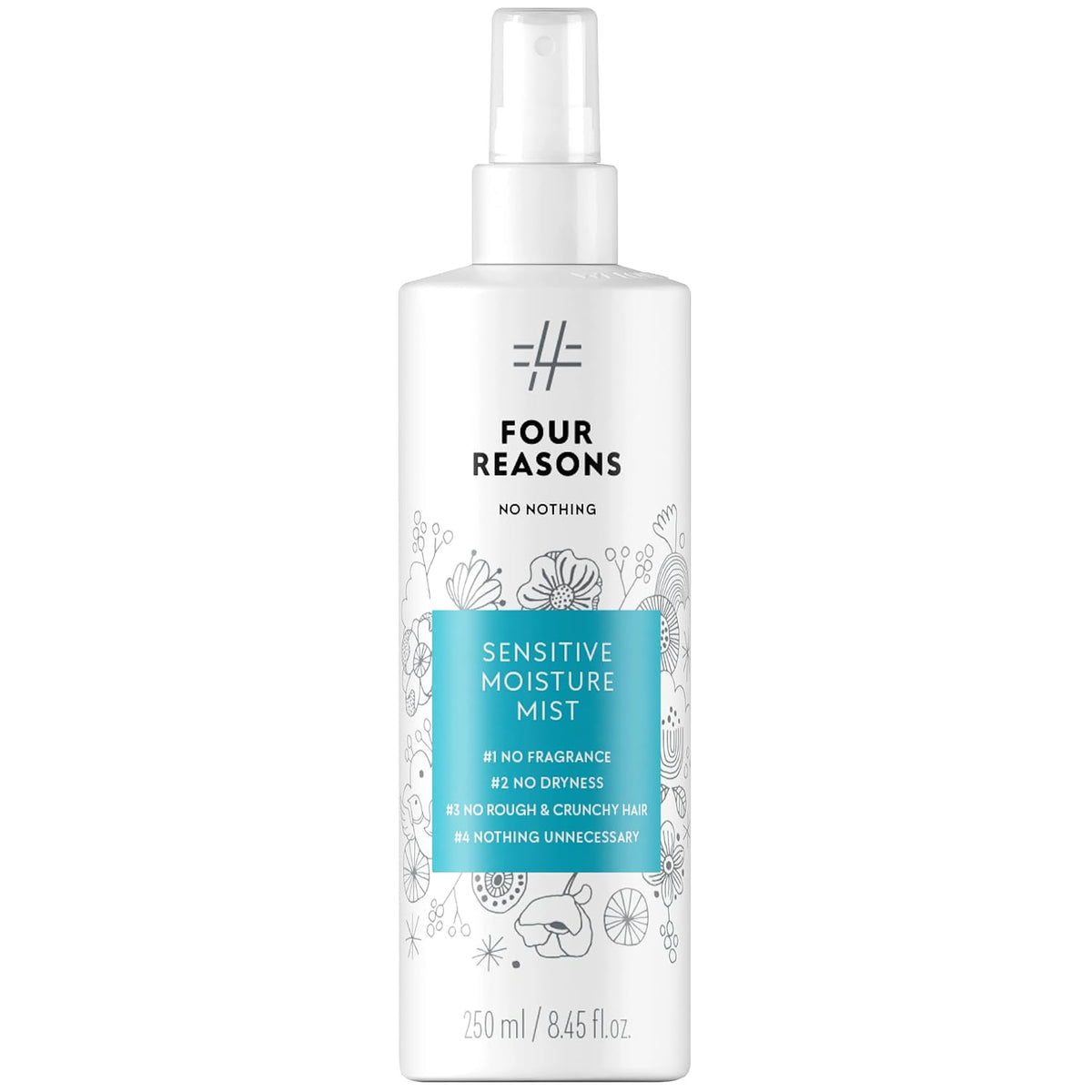 No nothing Very Sensitive Moisture Mist - Moisturizing and Conditioning Leave-in Mist - Fragrance free, Unscented, Vegan, Hypoallergenic, Sensitive Detangling spray - 8.5 fl oz (New Packaging)