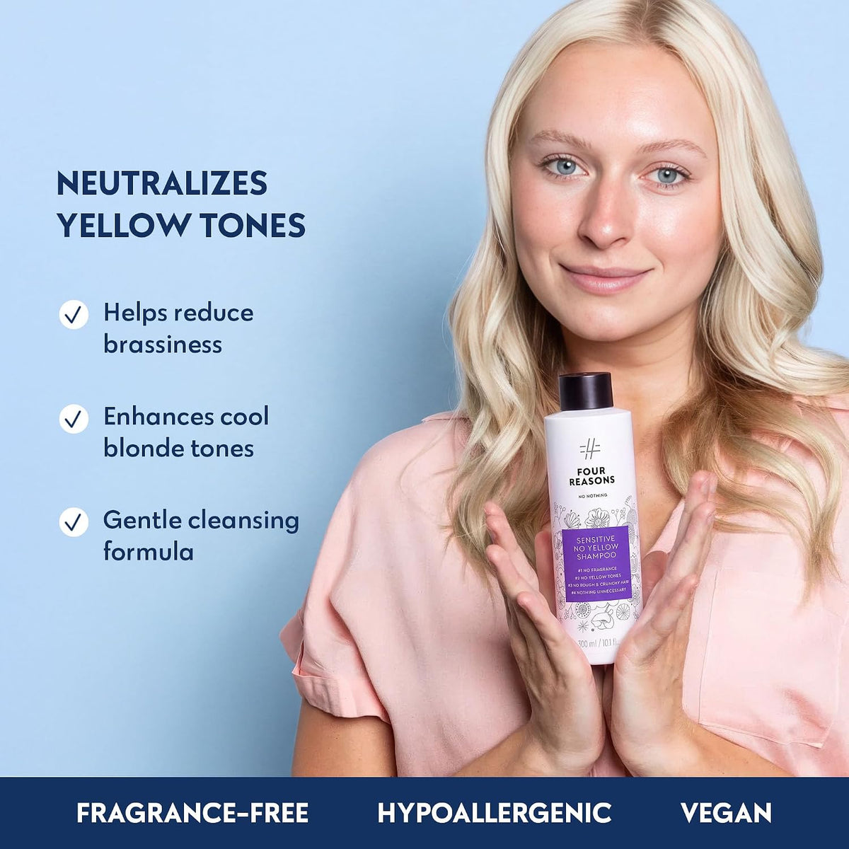 No nothing Purple Shampoo for Blonde, Gray & Silver Hair, Fragrance-Free