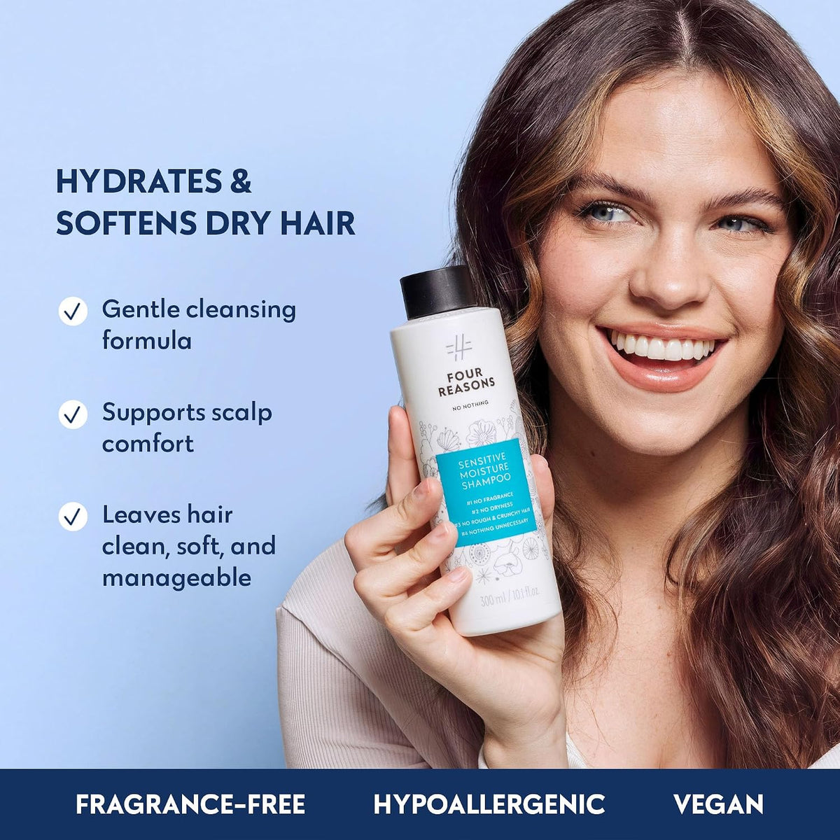 No Nothing Moisture Shampoo for Dry Hair & Sensitive Scalp, Fragrance-free