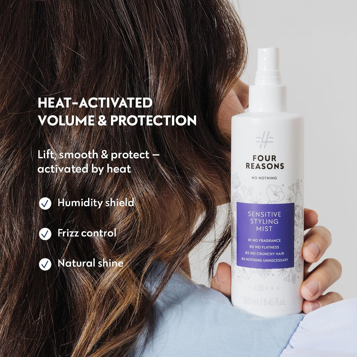 No nothing Styling Mist - Heat Protectant Blowout Spray with Hold, 8.45 oz