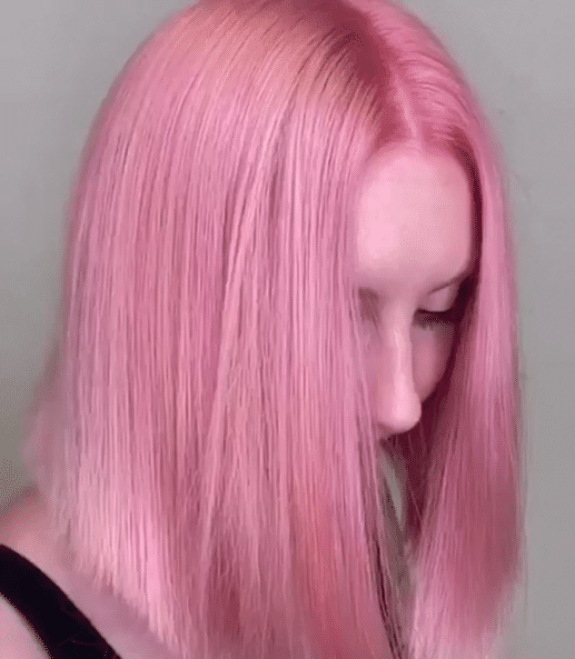 Purple shampoo outlet on pink hair