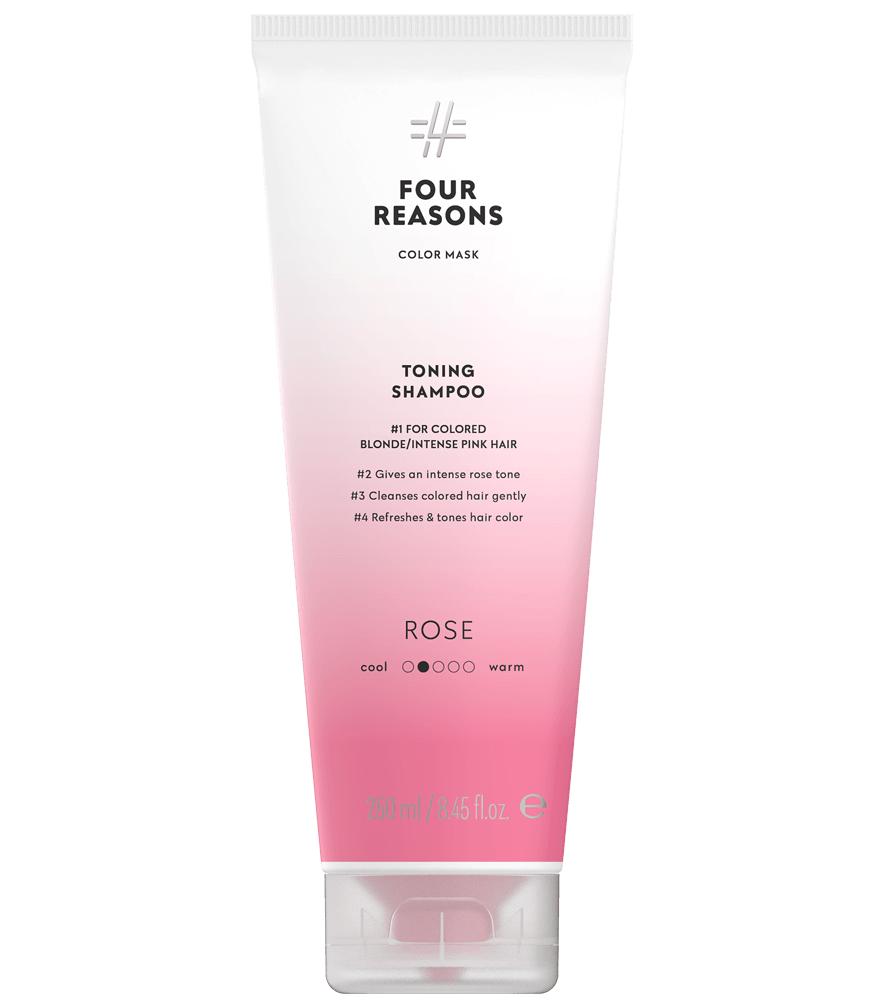 Pink Hair Color Shampoo | Color Mask Rose - Four Reasons - Vegan, Sustainable Hair Products with a Big - Salon Hair Care