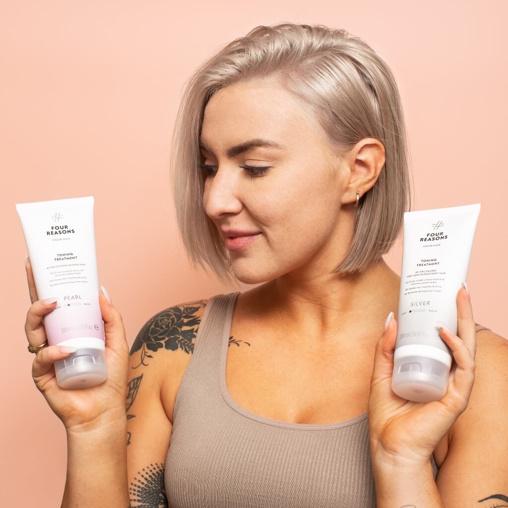 Redaktør Larry Belmont sådan Platinum Hair Color Conditioner | Color Mask - Four Reasons - Vegan,  Sustainable Hair Products with a Big Heart - Salon Hair Care
